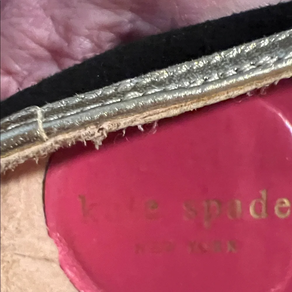 Kate Spade Elegant Black Flats with Gold Detailing - Picture 2 of 14